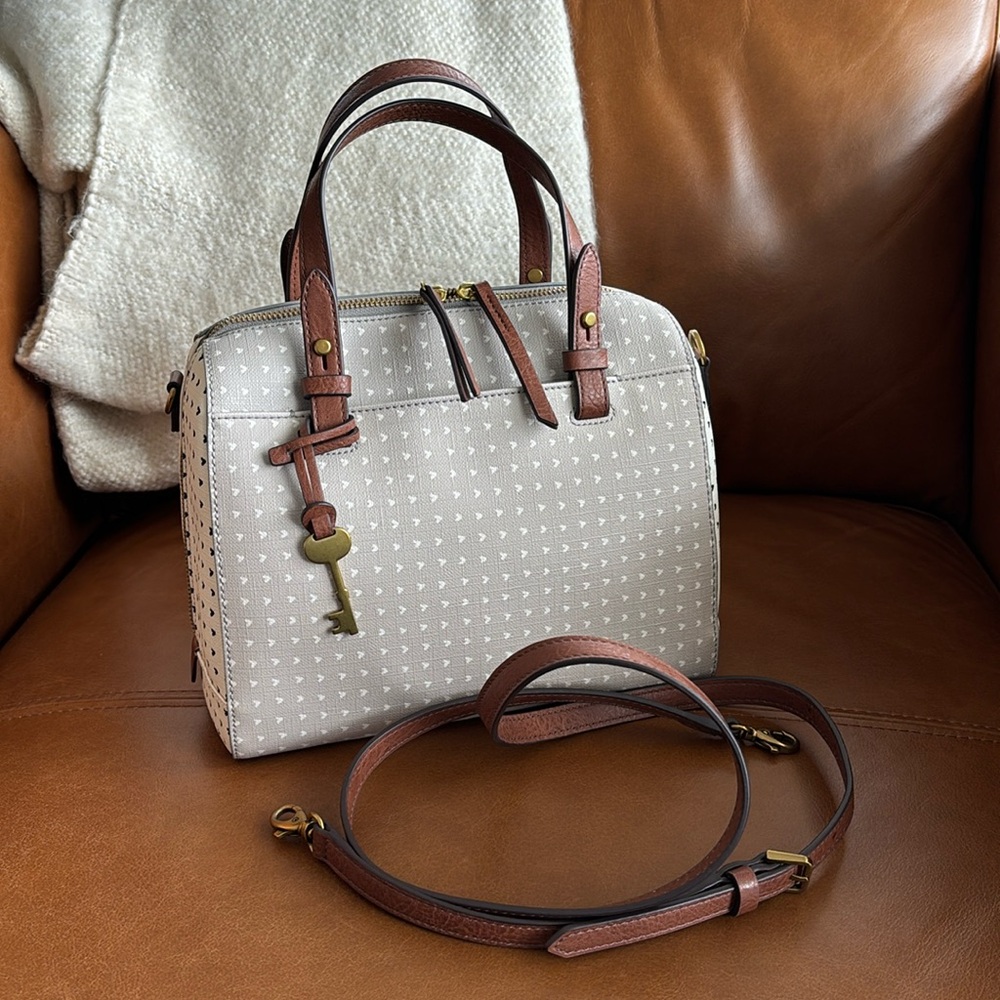 Fossil Rachel hearts satchel
